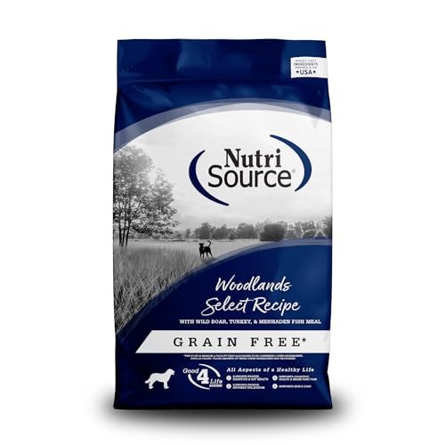 Nutrisource Grain-Free Woodlands Select Recipe Wild Boar Turkey and Menhaden Dry Dog Food - 12 Lbs