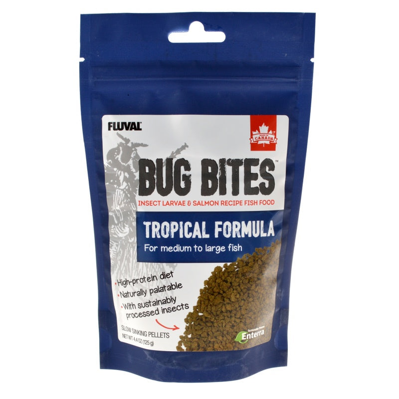 Fluval Bug Bites Insect Granules for Tropical Medium-Large Fish Food 4.4 Ounce