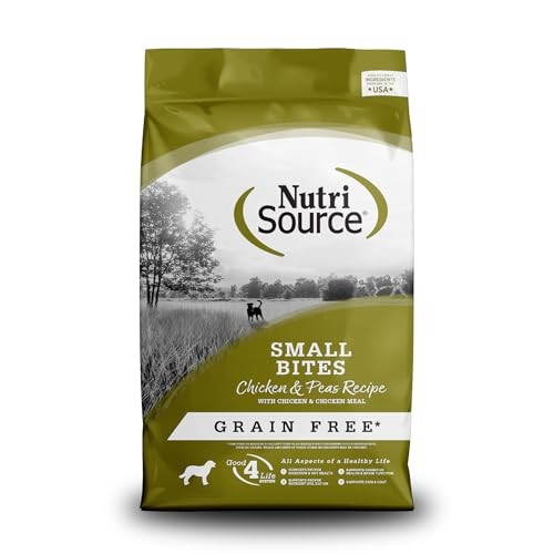 Nutrisource Grain-Free Small Bites Chicken and Pea Dry Dog Food - 12 Lbs