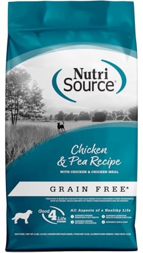 Nutrisource Grain-Free Chicken and Pea Recipe Dry Dog Food - 4 Lbs - Case of 8