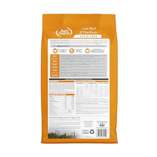 Nutrisource Grain-Free Lamb and Salmon Meal with Peas Recipe Dry Dog Food - 12 Lbs