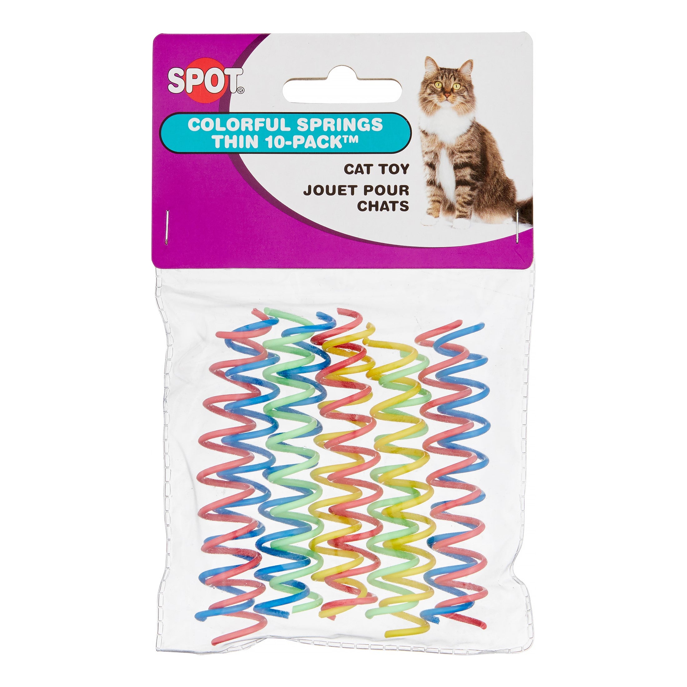 Ethical SPOT Colorful Springs Thin Teaser Cat Toys - 10 Pack