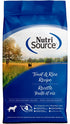 Nutrisource Trout and Rice with Wholesome Grains Dry Dog Food - 4 Lbs - Case of 8