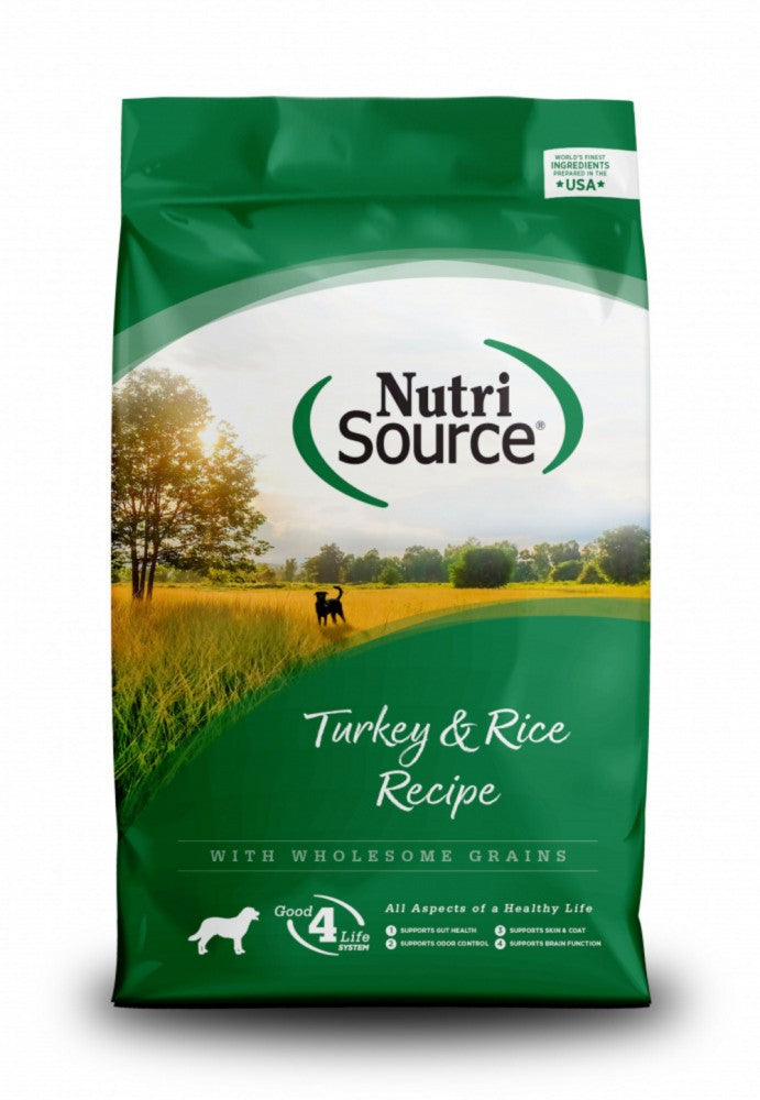 Nutrisource Turkey and Rice with Wholesome Grains Dry Dog Food - 4 Lbs - Case of 8