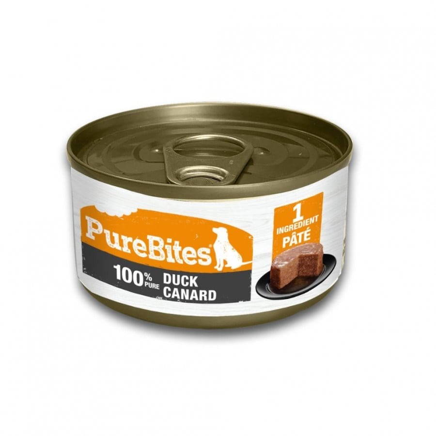 Purebites 100% Pure Protein Single Ingredient Duck Pate Canned Dog Food - 2.5 Oz - Case of 13