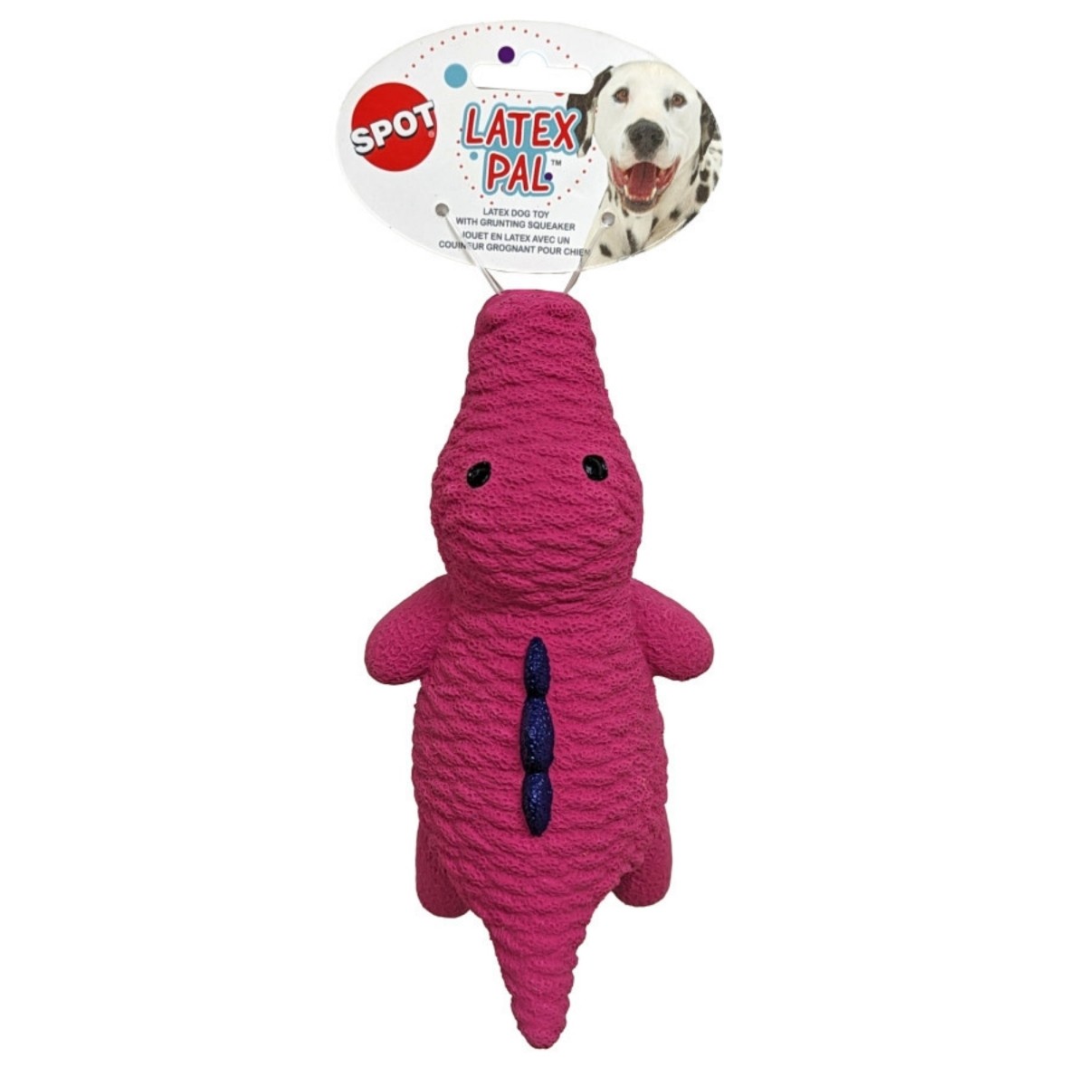 Ethical SPOT Latex Pal Grunting Squeaker Chew Latex Dog Toy - 7.5 Inch - Assorted Color