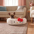 Jazwares Hello Kitty Bolster Rounded Dog and Cat Bed - White - Medium 