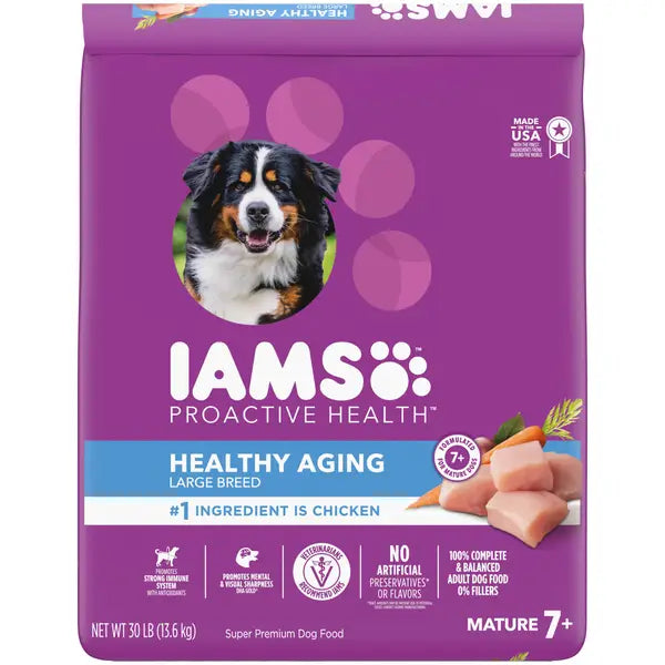 IAMS ProActive Health Healthy Aging Chicken Mature and Senior Large-Breed Dry Dog Food - 30 Lbs Default Title