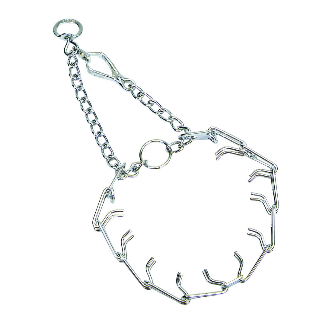Herm Sprenger Ultra-Plus Prong Dog Training Collar with Latch - Chrome - Medium - 3MM X 18 Inch