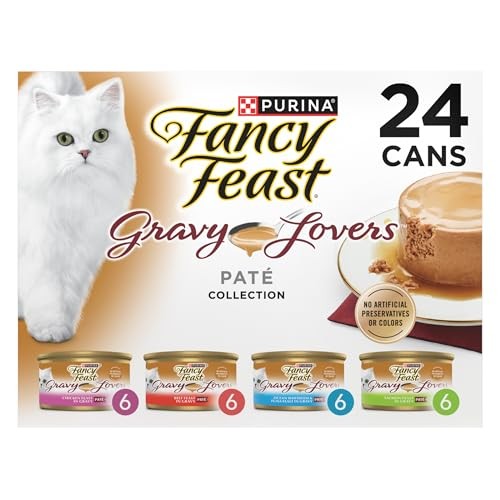 Purina Fancy Feast Gravy Lovers Chicken Salmon Beef and Whitefish Pate Canned Cat Food - Variety Pack - 3 Oz - Case of 24 Default Title