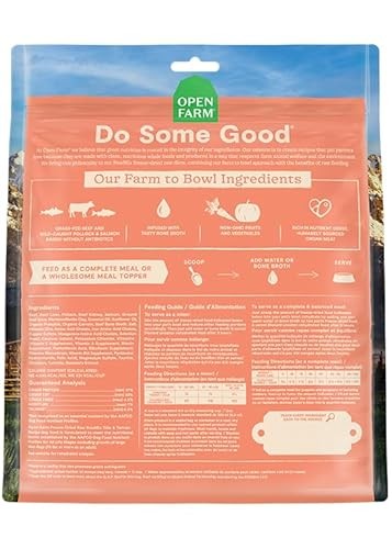 Open Farm Tide and Terrain Bone-Broth Infused Beef Salmon Pollock Freeze-Dried Raw Dog Food or Topper - 13.5 Oz - Case of 6