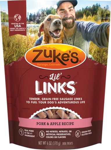 Zuke's Lil' Links Pork and Apple Soft and Chewy Dog Treats - 6 Oz  