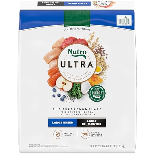 Nutro Ultra-High Protein Superfood Plate Chicken Lamb Salmon Large-Breed Adult Dry Dog Food - 13 Lbs Default Title