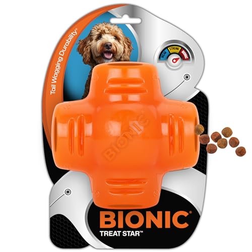 BIONIC Treat Star Toughest Chewer Treat Inserting Interactive Rubber Dog Toy