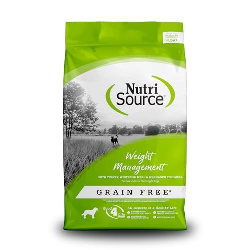 Nutrisource Grain-Free Weight Management Turkey Whitefish and Menhaden Fish Dry Dog Food - 12 Lbs