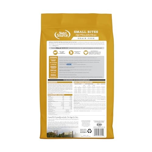 Nutrisource Grain-Free High Plains Select Small Bites Beef Trout and Turkey Dry Dog Food - 12 Lbs