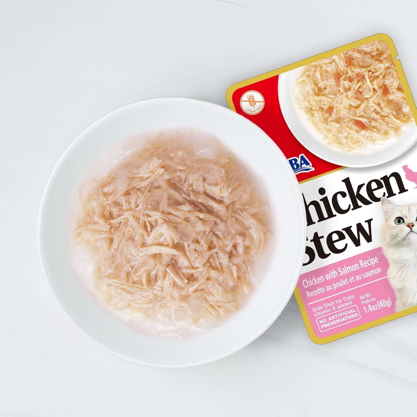 Inaba Chicken Stew with Chicken and Tuna Wet Cat Food or Topper Pouch - 1.4 Oz - 8 Pack