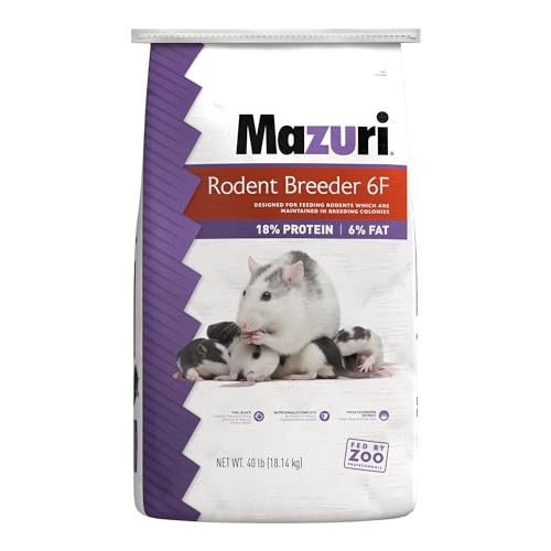 Mazuri Rodent Breeder 6F Diet Rat and Mouse Dry Food - 40 Lbs