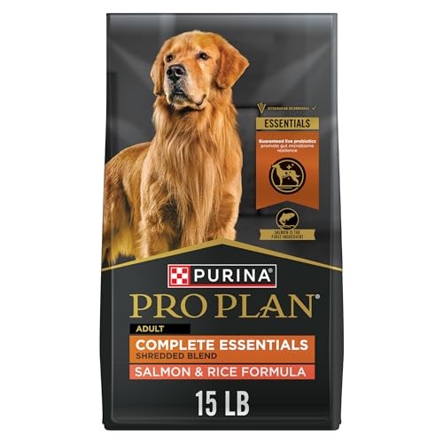 Purina Pro Plan Complete Essentials Shredded Blend Salmon and Rice Adult Dry Dog Food - 15 Lbs