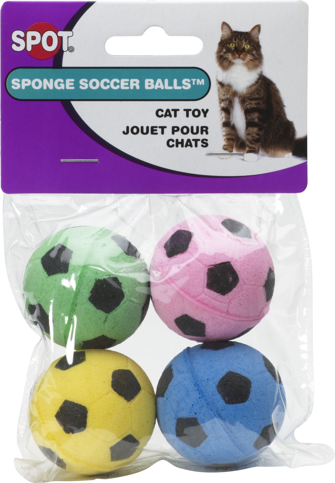 Ethical SPOT Sponge Soccer Teaser Balls for Cats - 4 Pack