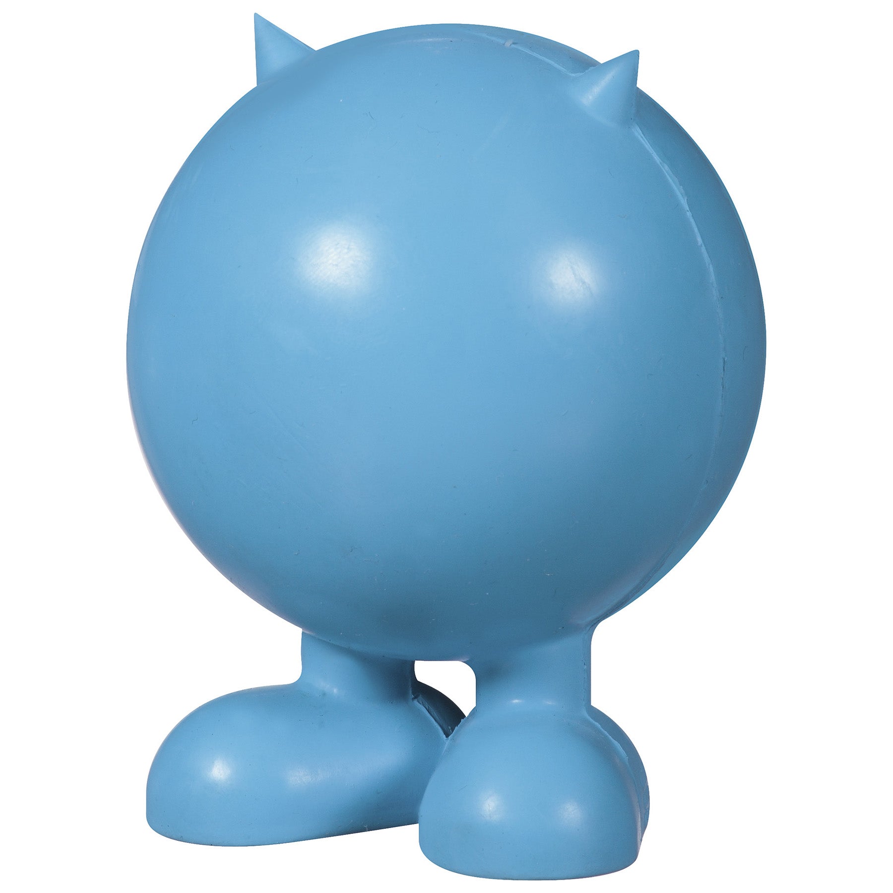 JW Pet Tough By Nature Bad Cuz Squeak and Fetch Rubber Dog Toy - Blue - Medium
