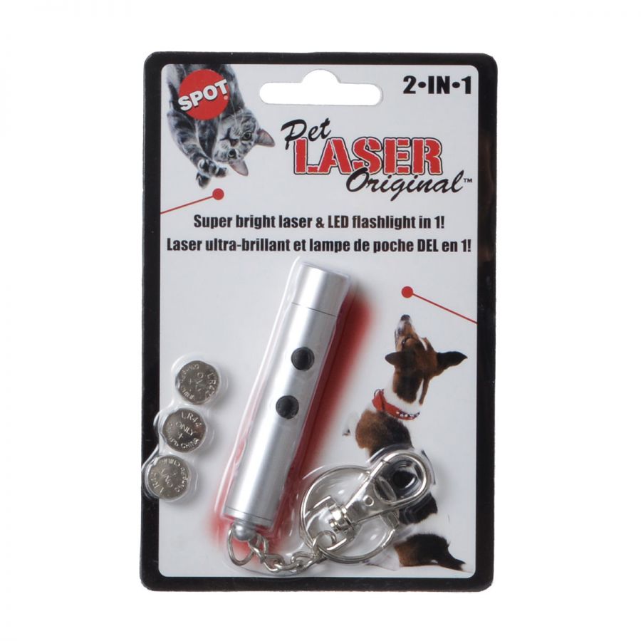 Ethical SPOT Original 2-in-1 LED Cat and Dog Laser Teaser - LR44 Batteries Included