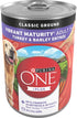 Purina One Vibrant Maturity Classic Ground Turkey and Barley Senior 7+ Adult Canned Dog Food - 13 Oz - Case of 12