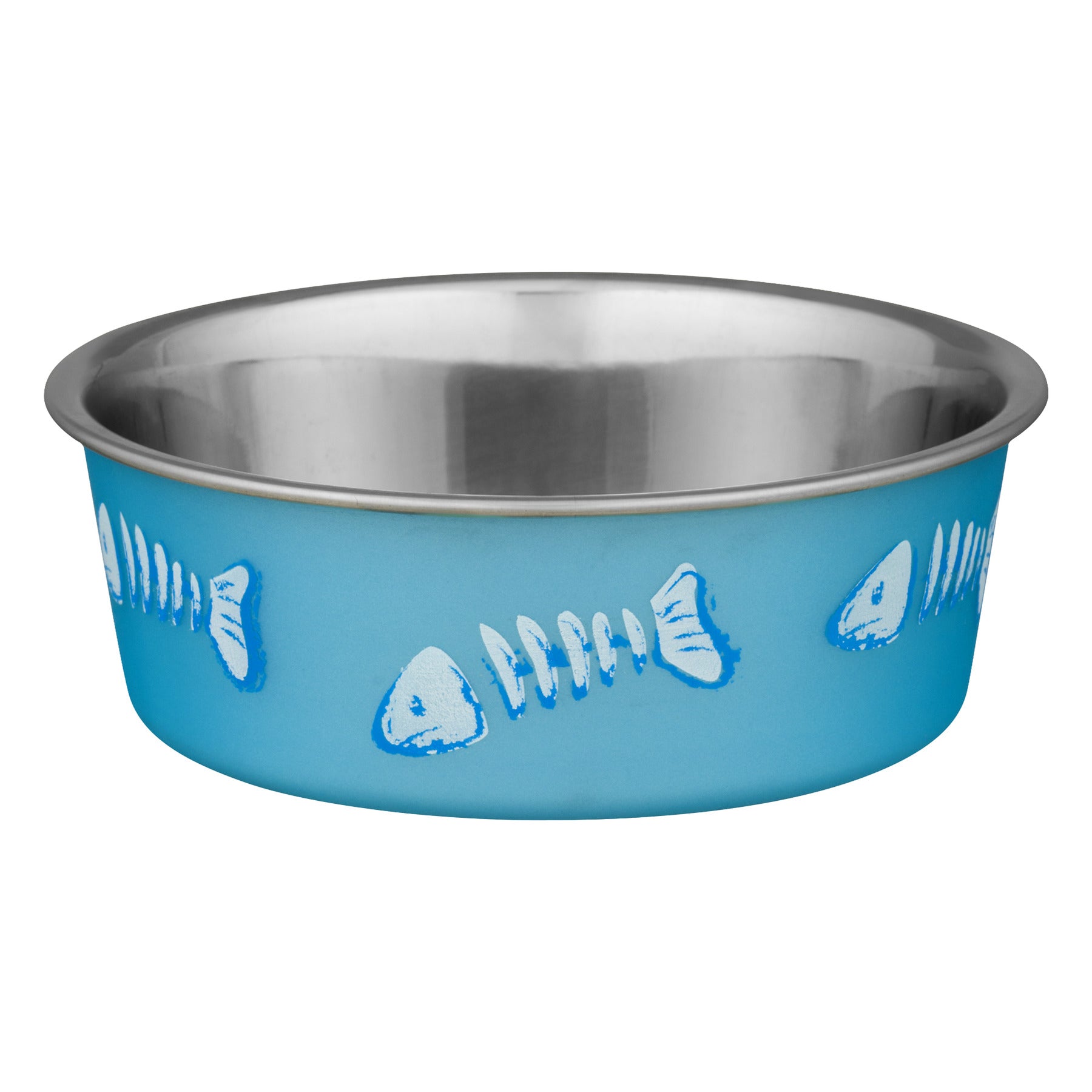 Loving Pets Bella Bowl Designer and Expressions Cat Bowl - XS Blue Skelaton
