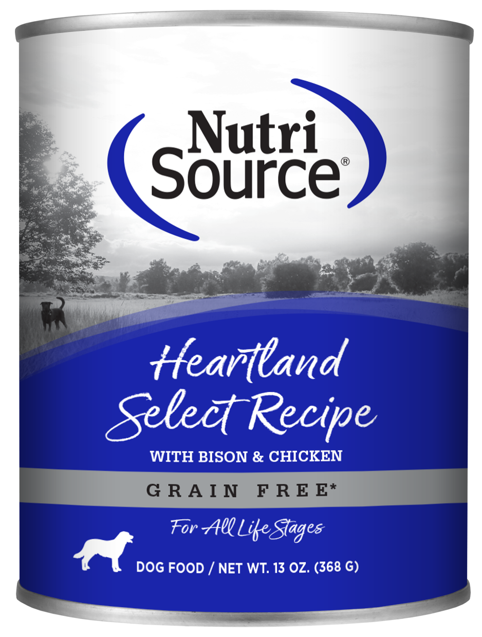 Nutrisource Grain Free Heartland Select Canned Dog Food - 13 oz - Case of 12