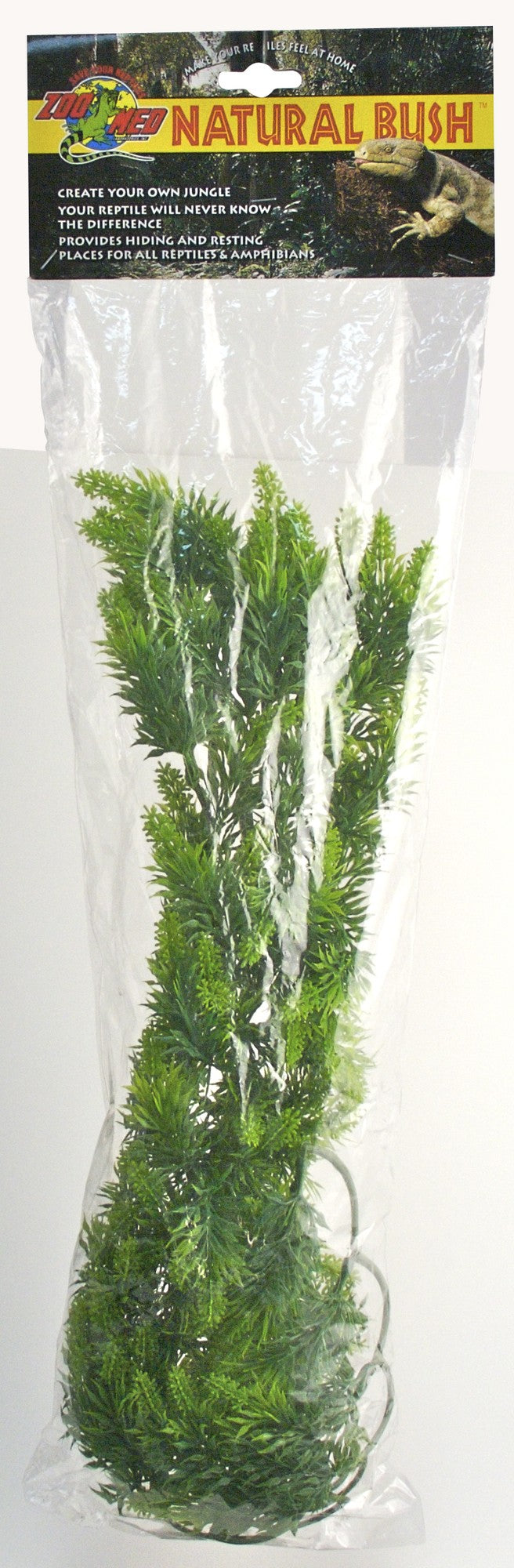Zoo Med Laboratories Malaysian Fern Bush Naturalistic Plastic Plant Terrarium Décor - Large - 22 Inch