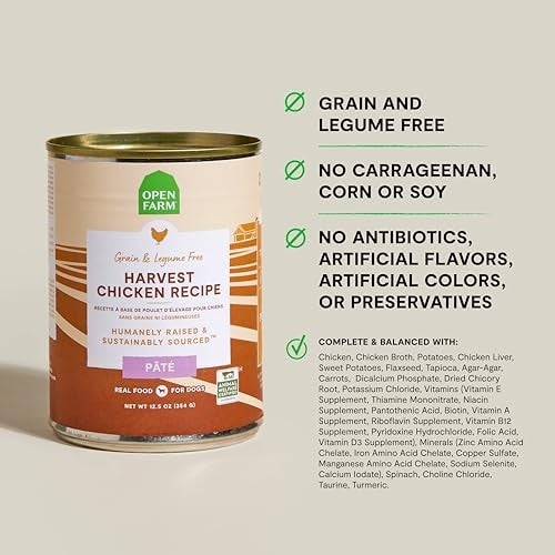 Open Farm Grain-Free Harvest Chicken Recipe Canned Dog Food - 12.5 Oz - Case of 12