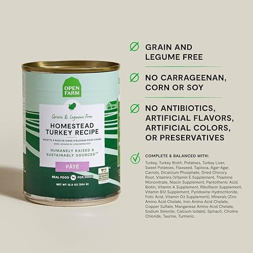 Open Farm Grain-Free Homestead Turkey Pate Recipe Canned Dog Food - 12.5 Oz - Case of 12