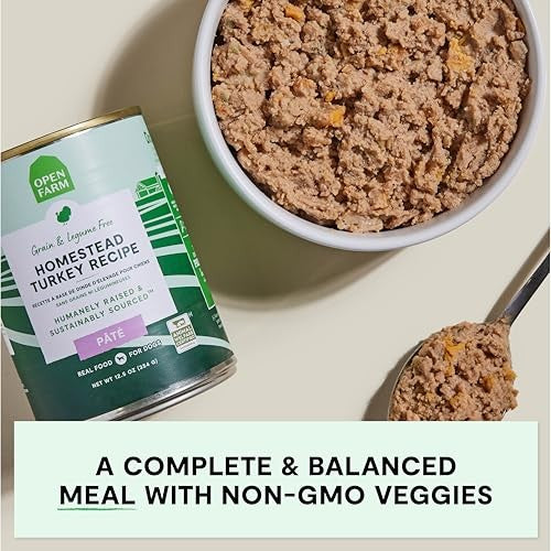 Open Farm Grain-Free Homestead Turkey Pate Recipe Canned Dog Food - 12.5 Oz - Case of 12