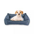Arlee Sandy Orthopedic Couch Lounger Dog Bed - Blue - Large - L:41 X W:32 X H:7 