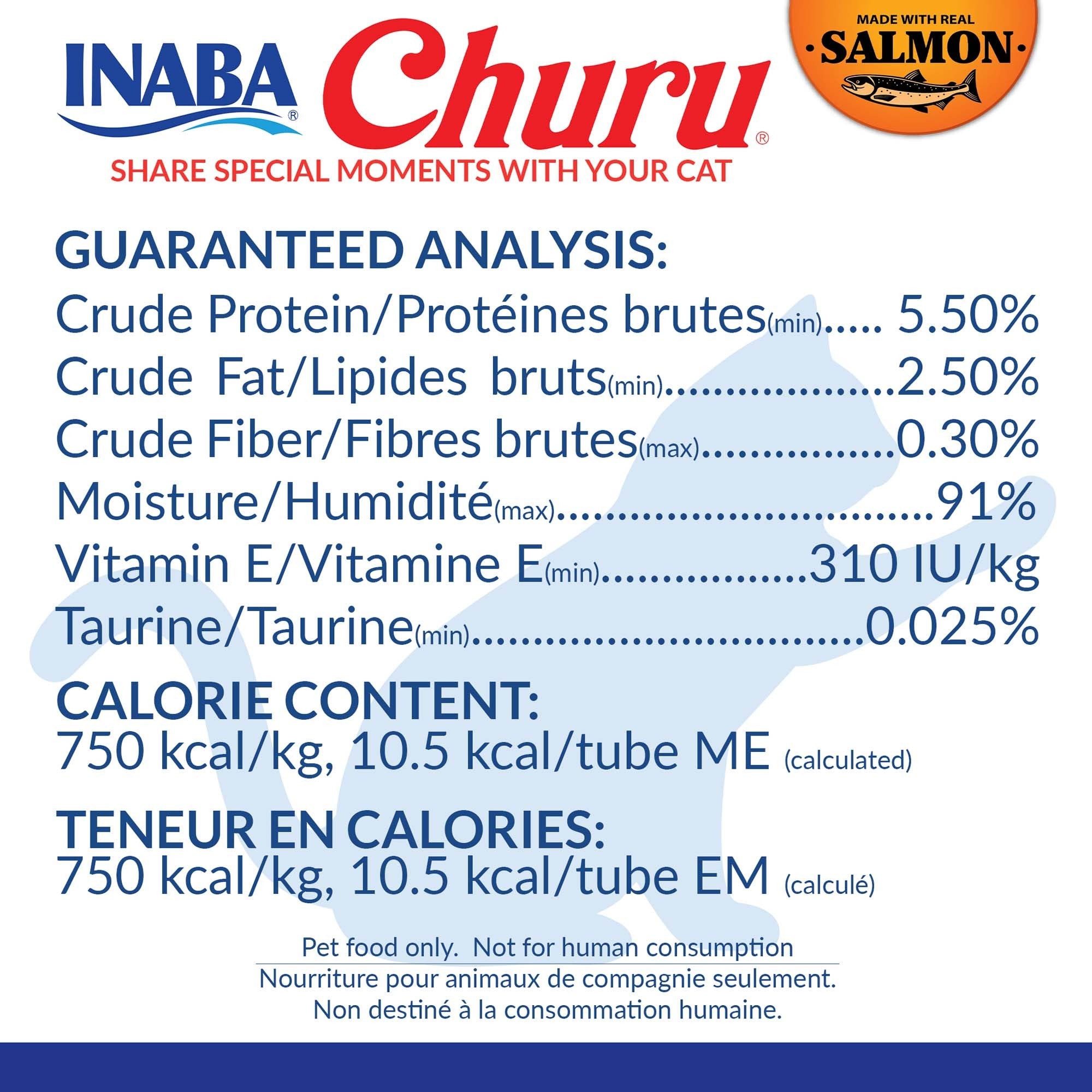 Inaba Churu Salmon and Tuna Puree Lickable Cat Treats - .5 Oz - 4 Pack - Case of 6