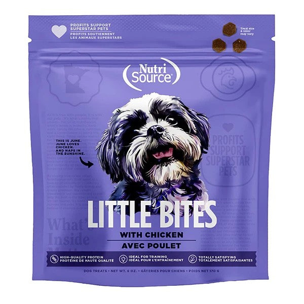Nutrisource Little Bites Chicken Crunchy Dog Biscuit Treats - 6 Oz - Case of 12