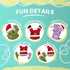 Snugarooz Holiday Santa's Fun T-Rex and Santa Squeak and Crinkle Plush Dog Toys - 3 Pack