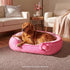 Jazwares Hello Kitty Bolster Rounded Dog and Cat Bed - Pink - Large 