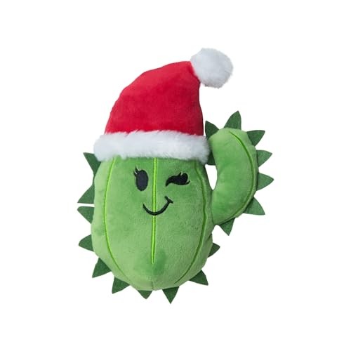 Snugarooz Holiday Chloe Santa with Repair Patch Squeak and Crinkle Plush Dog Toy