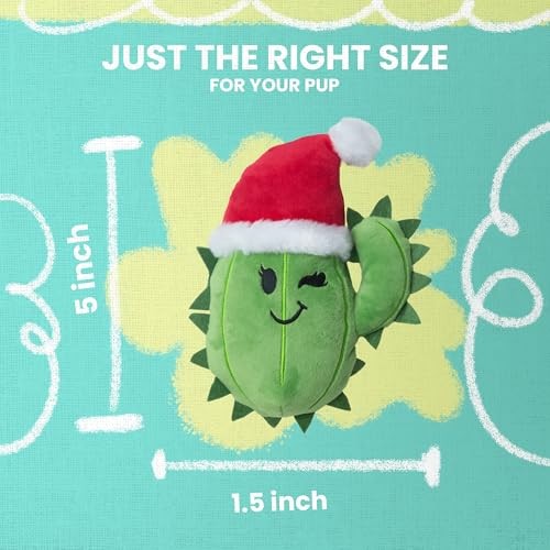 Snugarooz Holiday Chloe Santa with Repair Patch Squeak and Crinkle Plush Dog Toy