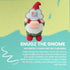 Snugarooz Holiday Snug The Gnome with Repair Patch Squeak and Crinkle Plush Dog Toy - 10 Inch