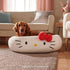 Jazwares Hello Kitty Bolster Rounded Dog and Cat Bed - White - Large 