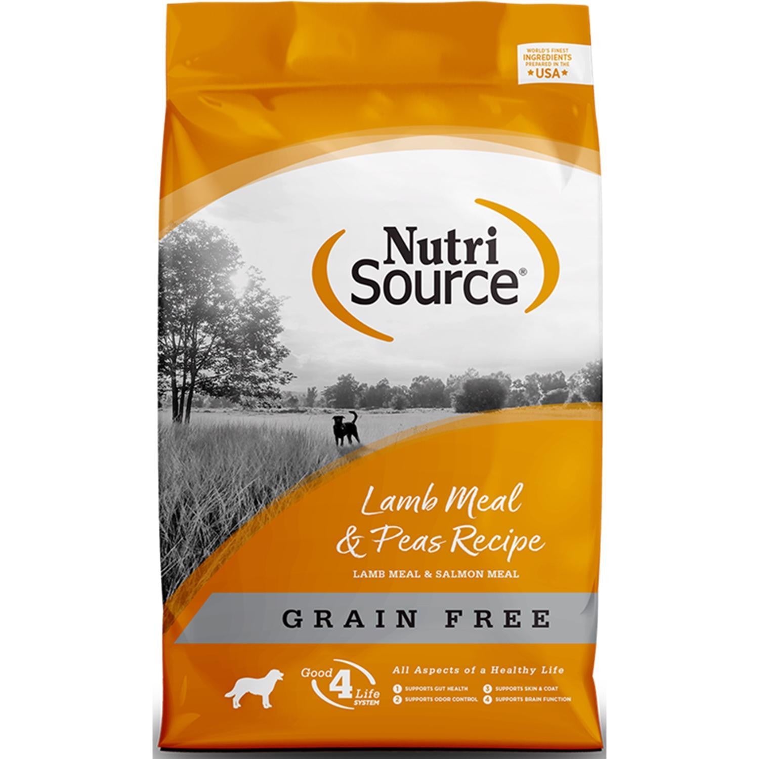Nutrisource Grain-Free Lamb and Salmon Meal with Peas Recipe Dry Dog Food - 4 Lbs - Case of 8