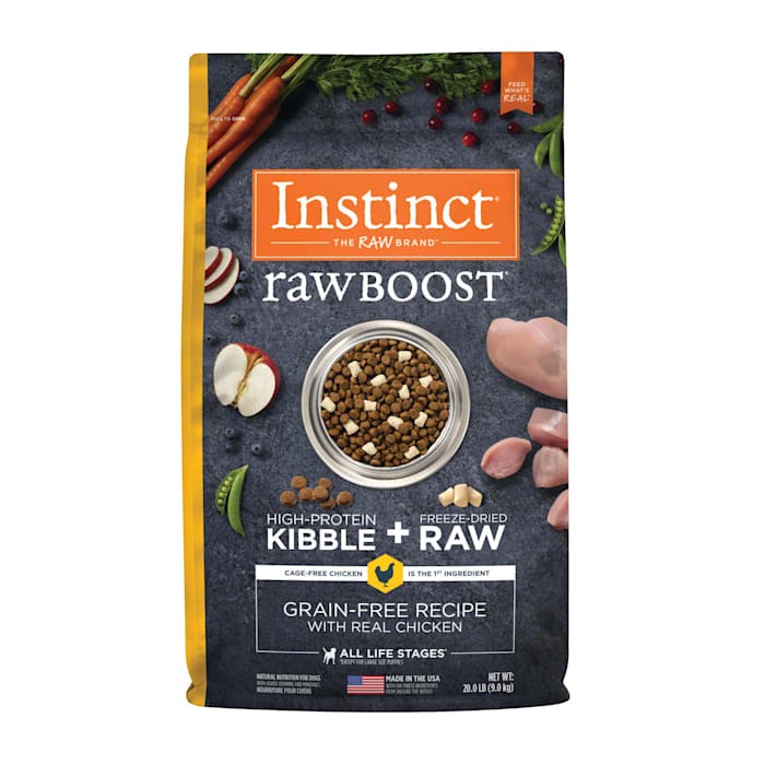 Instinct Raw Boost Grain-Free Chicken Kibble and Freeze-Dried Raw Dog Food - 20 Lbs
