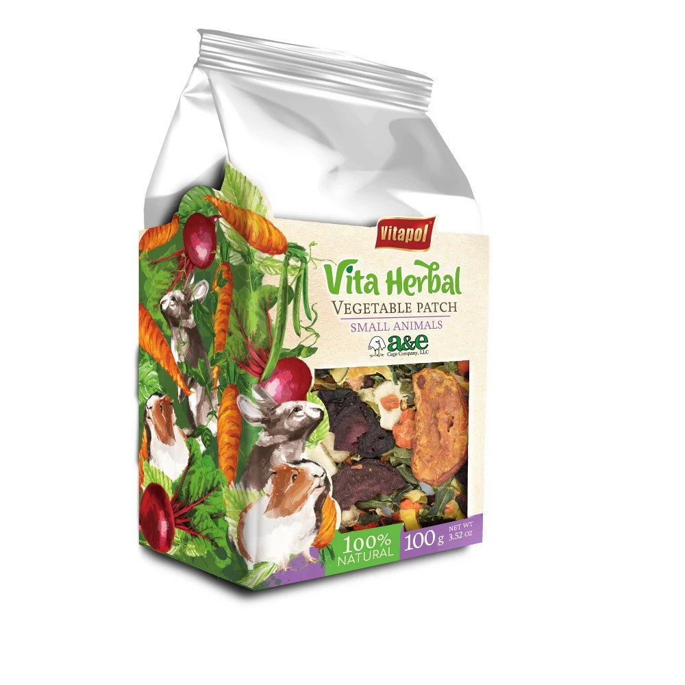 A&E Cage Company Vitapol Vita Herbal and Vegetable Small Animal Food - 100 Grams - 2 Pack