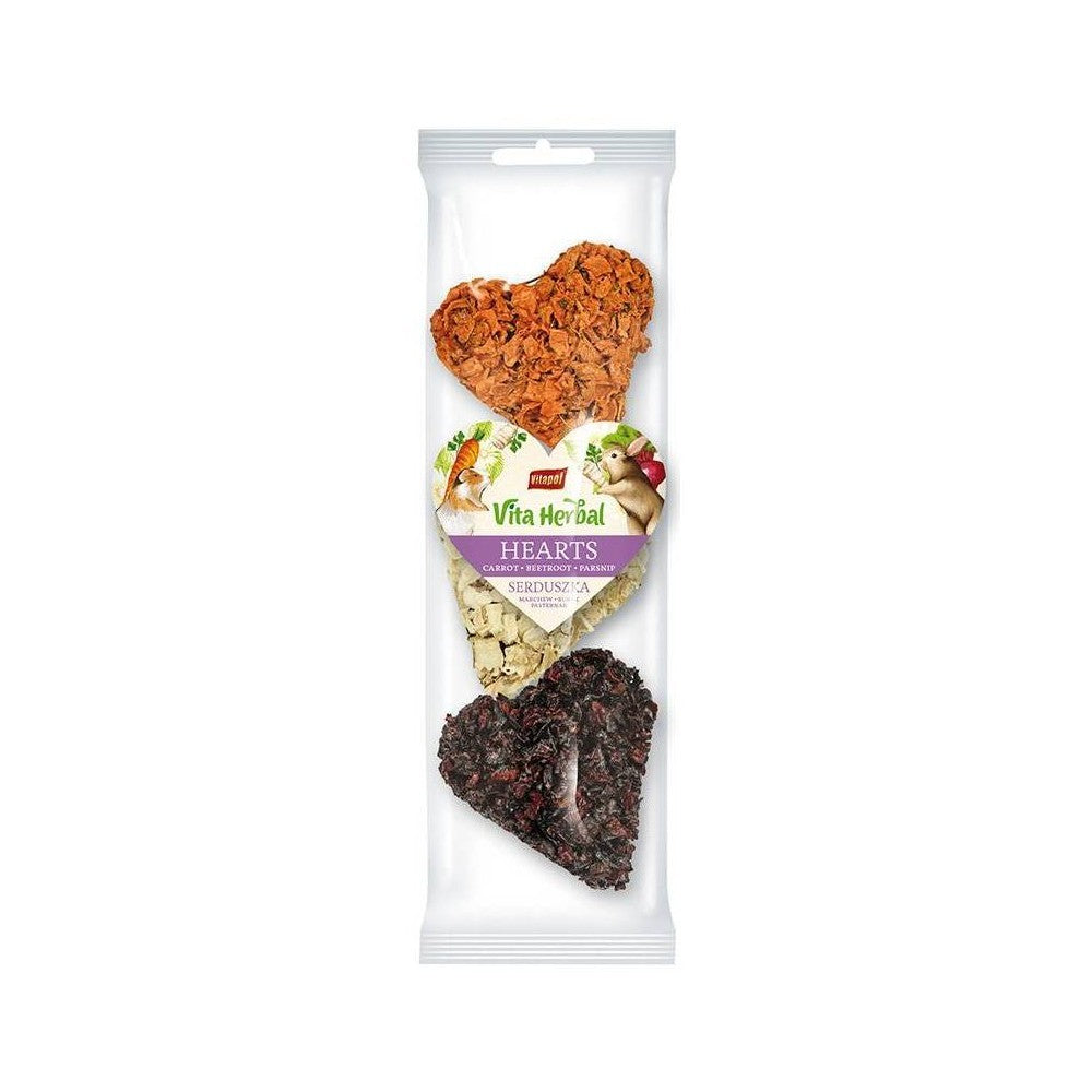 A&E Cage Company Herbal Hearts Veggie and Fruit Mix Small Animal Treats - 3 Pack