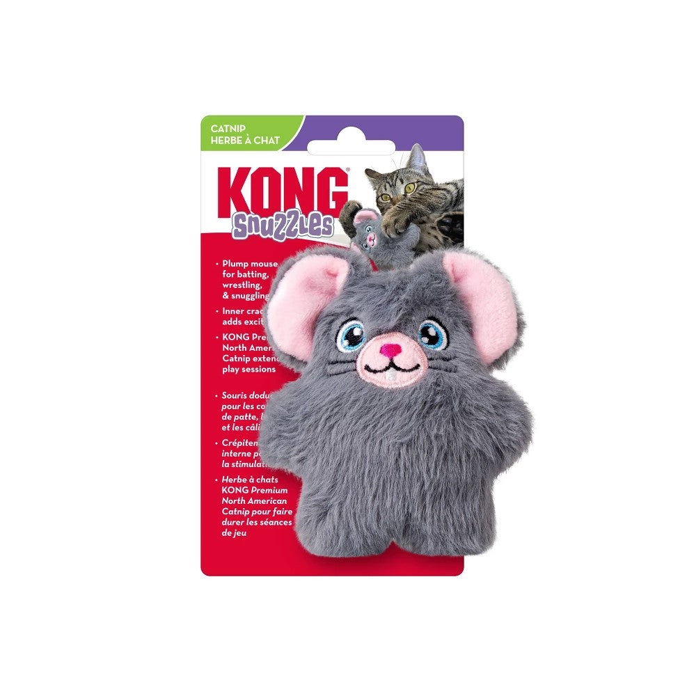 Kong Snuzzles Mouse Crackle Plush Catnip Cat Toy