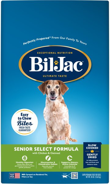 Bil-Jac Chicken and Oatmeal Senior Dry Dog Food - 30 Lbs