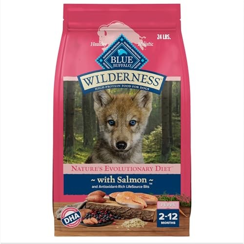 Blue Buffalo Wilderness More Meat Salmon and Wholesome Grains Puppy Dry Dog Food - 24 Lbs Default Title