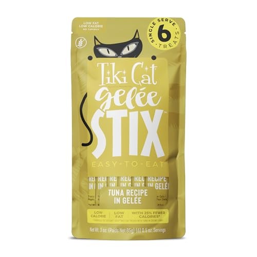 Tiki Cat Stix Gelee Low-Fat Tuna and Tuna Broth Lickable Cat Treats in Pouch - .5 Oz - 6 Pack - Case of 12 Default Title
